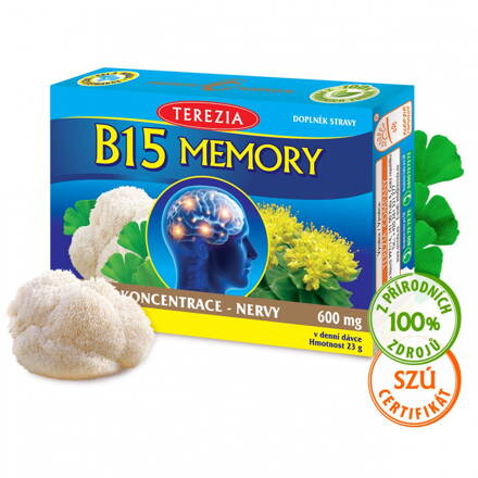 B 15 MEMORY - 60 kapslí pro paměť a koncentraci