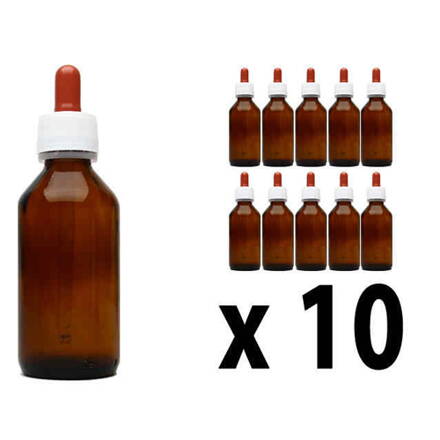 Lahvička s kapátkem 30 ml 10 ks - Bachovy květové esence